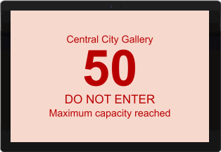 Occupancy screen display - Limit Reached